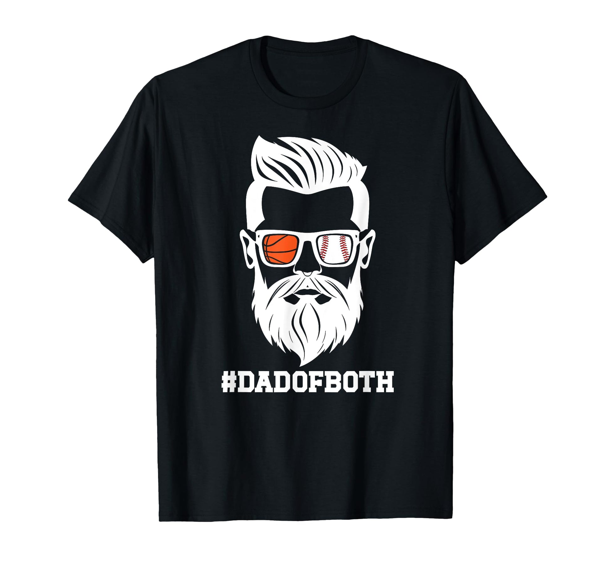 Dad Both Baseball Basketball Dad Ballers T-Shirt - Trendy Graphic Unisex - T-Shirt, Sweatshirt, Hoodie