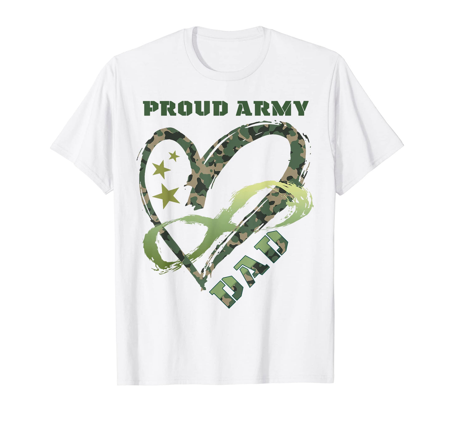 Proud Army Dad Heart Veteran Day Mens U T-Shirt - Minimalist Print Unisex - T-Shirt, Sweatshirt, Hoodie