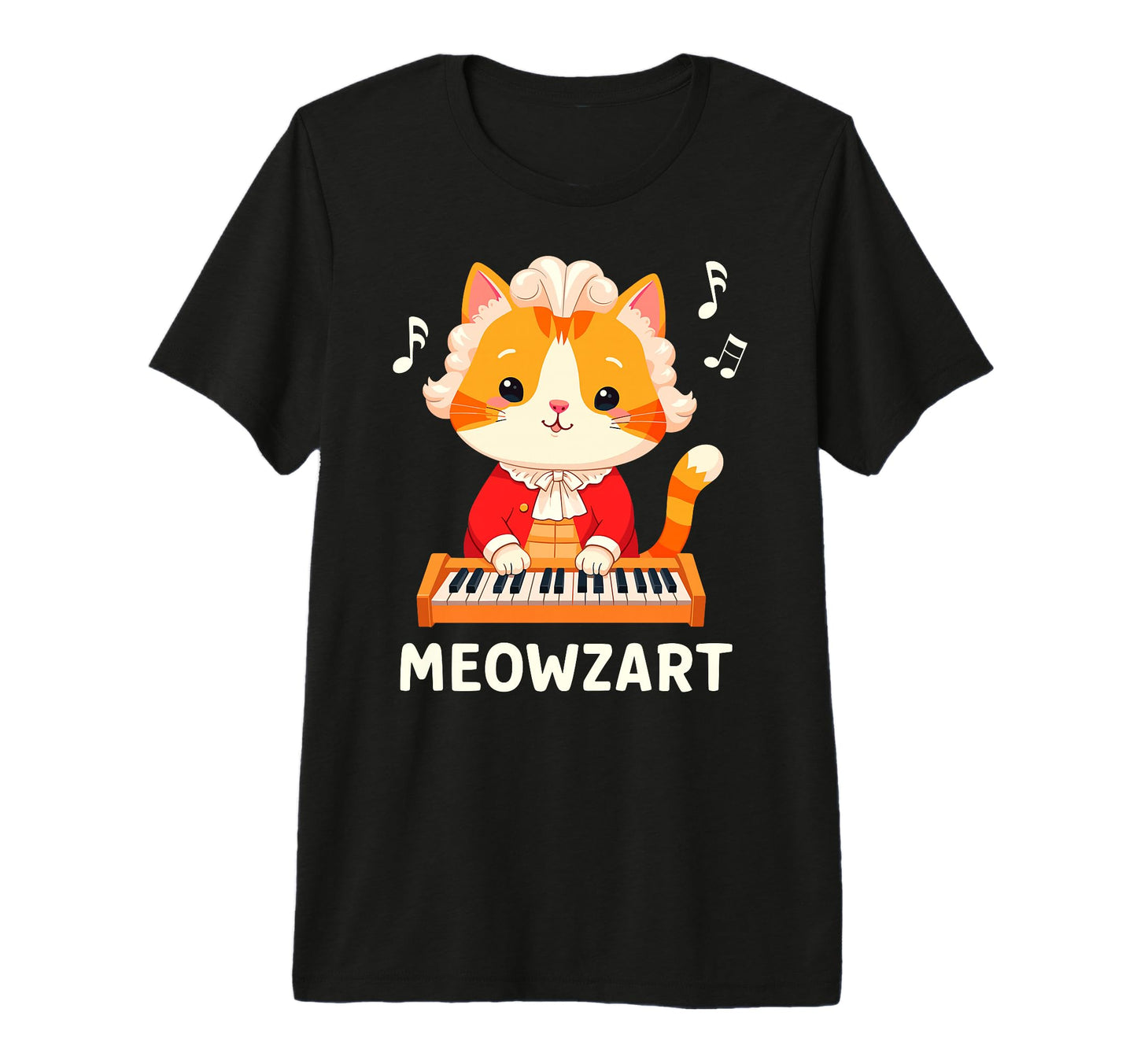 Musician Cat Meowzart Music Cats Lover T-Shirt - Trendy Graphic for Adults - T-Shirt, Sweatshirt, Hoodie