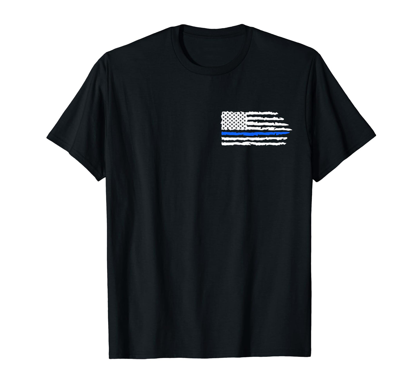 Thin Blue Line Flag Police T-Shirt - Casual Everyday Wear for Adults - T-Shirt, Sweatshirt, Hoodie