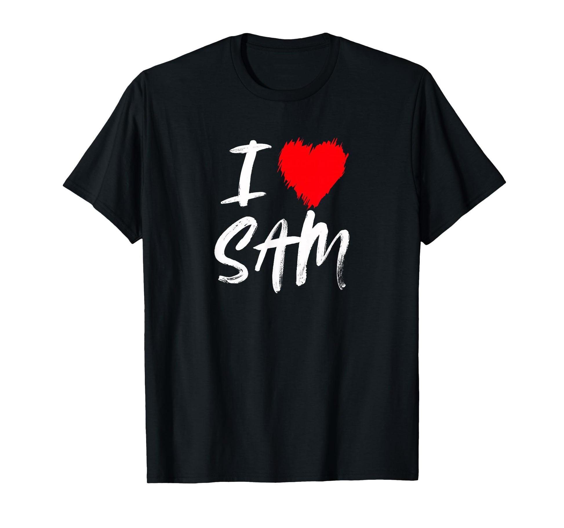 I Love Sam Heart Dad Boyfriend Husband T-Shirt - Custom Art Print Unisex - T-Shirt, Sweatshirt, Hoodie