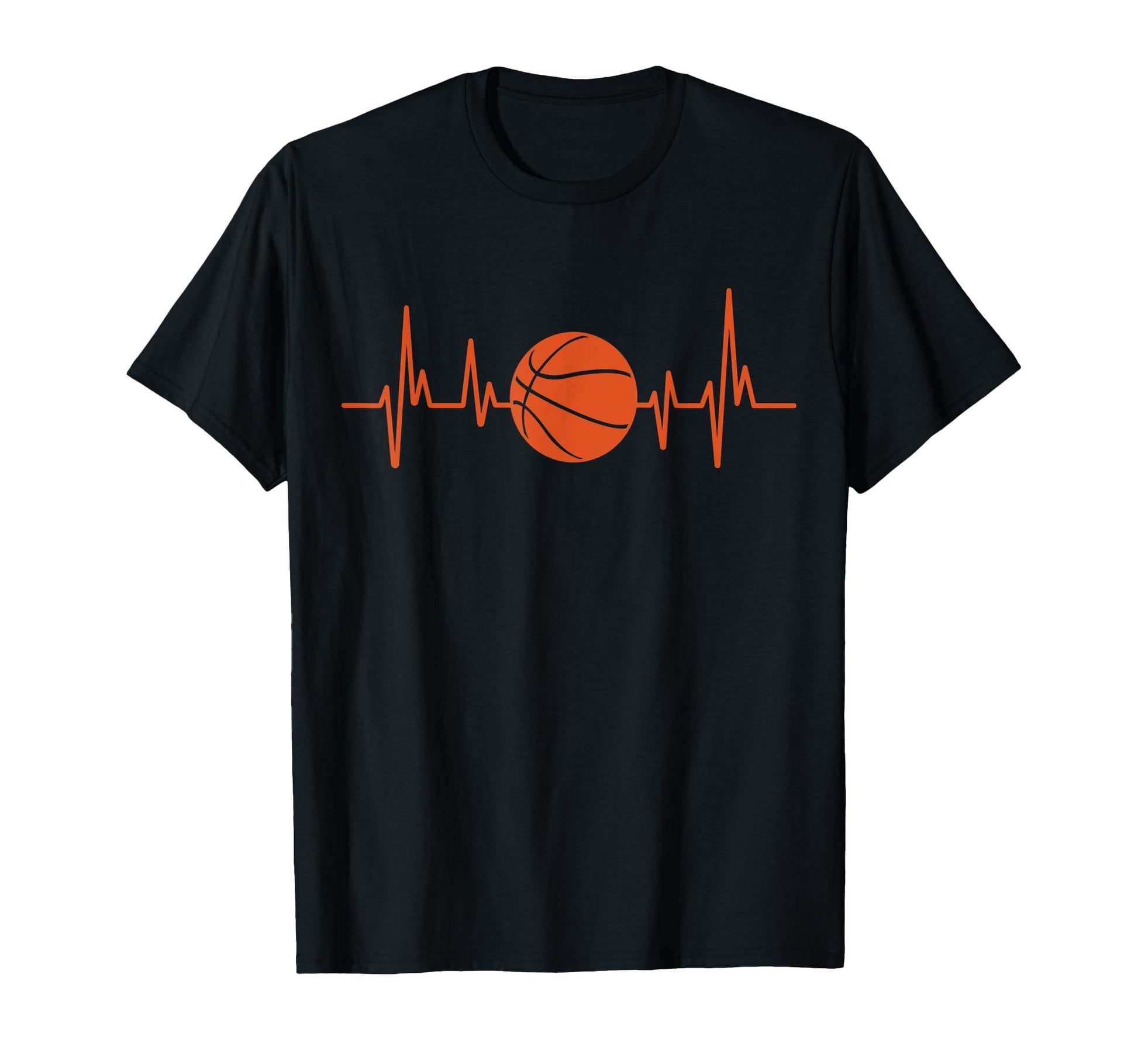 Bball Heartbeat Basketball T-Shirt - Fun Novelty Design Men Women - T-Shirt, Sweatshirt, Hoodie