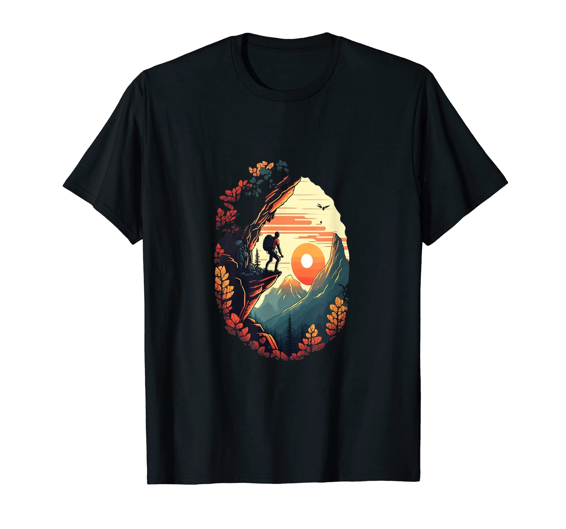 Mountain Hiker Dad Rock Climbing Mountain T-Shirt - Graphic Print Unisex - T-Shirt, Sweatshirt, Hoodie