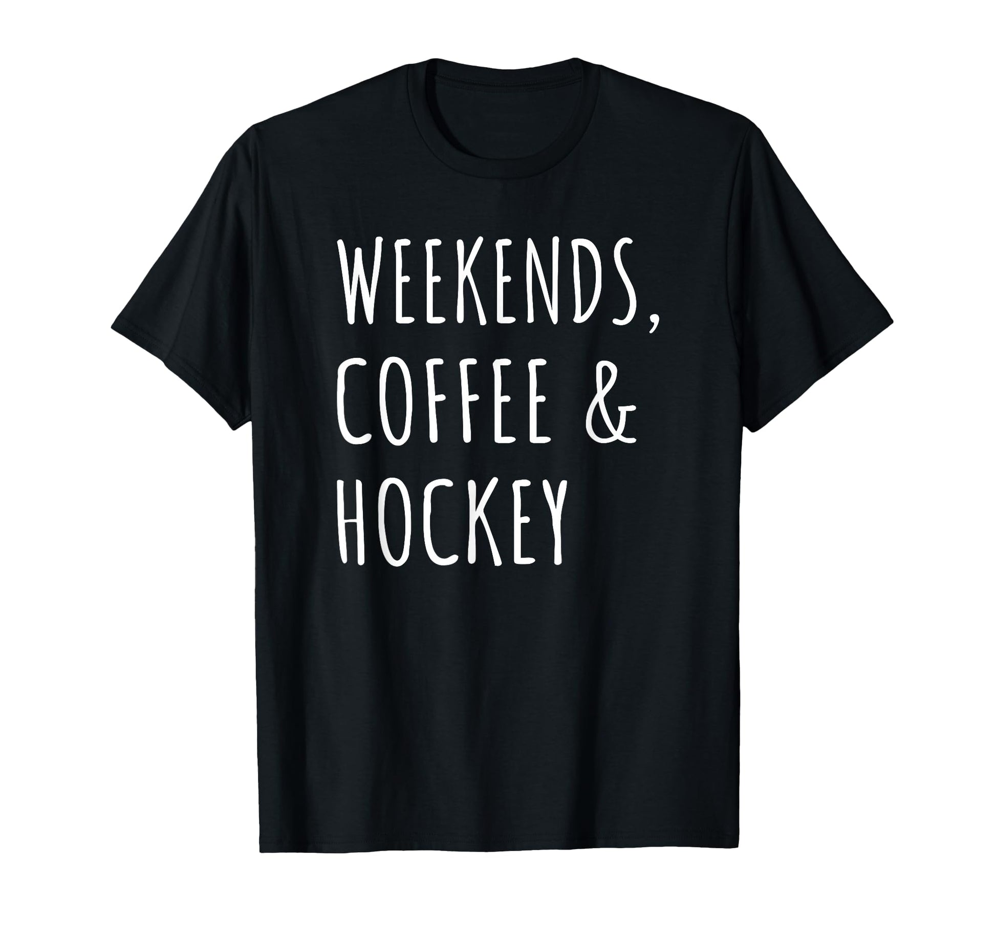 Weekends Coffee And Hockey Players T-Shirt - Custom Art Print for Adults - T-Shirt, Sweatshirt, Hoodie
