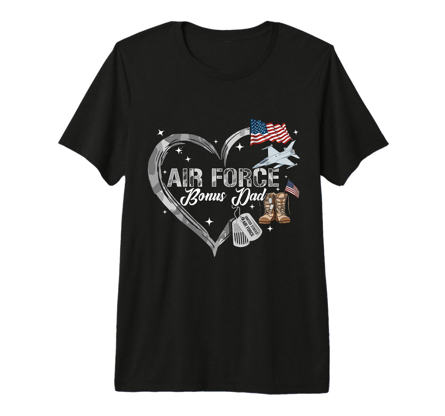 Mens Proud Air Force Bonus Dad Us T-Shirt - Streetwear Style for Adults - T-Shirt, Sweatshirt, Hoodie