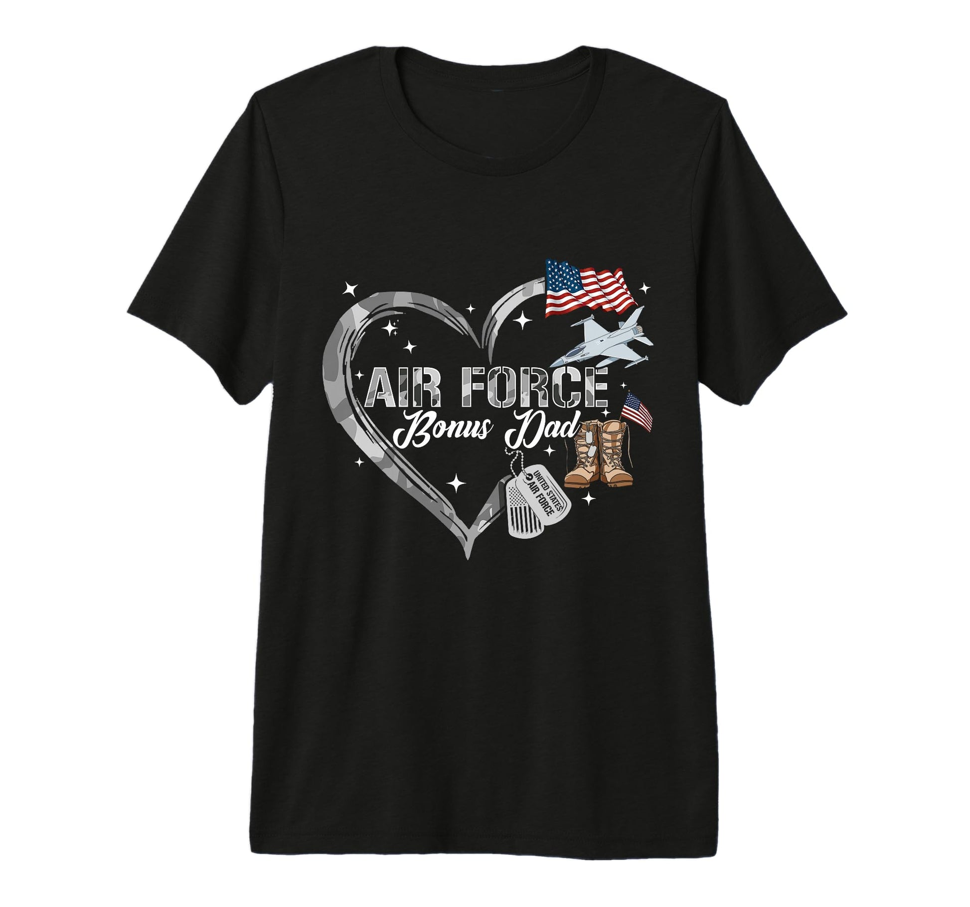 Mens Proud Air Force Bonus Dad Us T-Shirt - Streetwear Style for Adults - T-Shirt, Sweatshirt, Hoodie