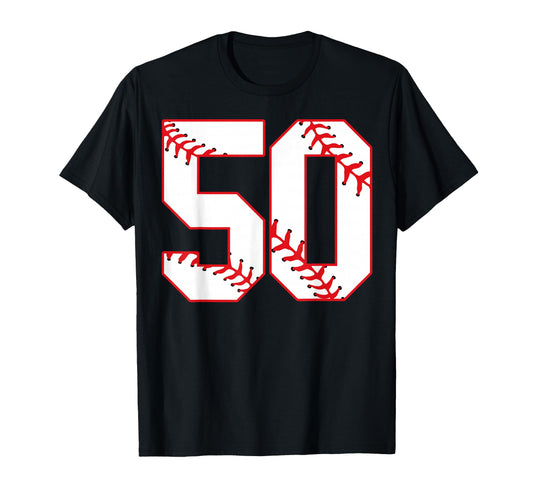 50Th Birthday Baseball 50 Years Old T-Shirt - Custom Art Print for Adults - T-Shirt, Sweatshirt, Hoodie