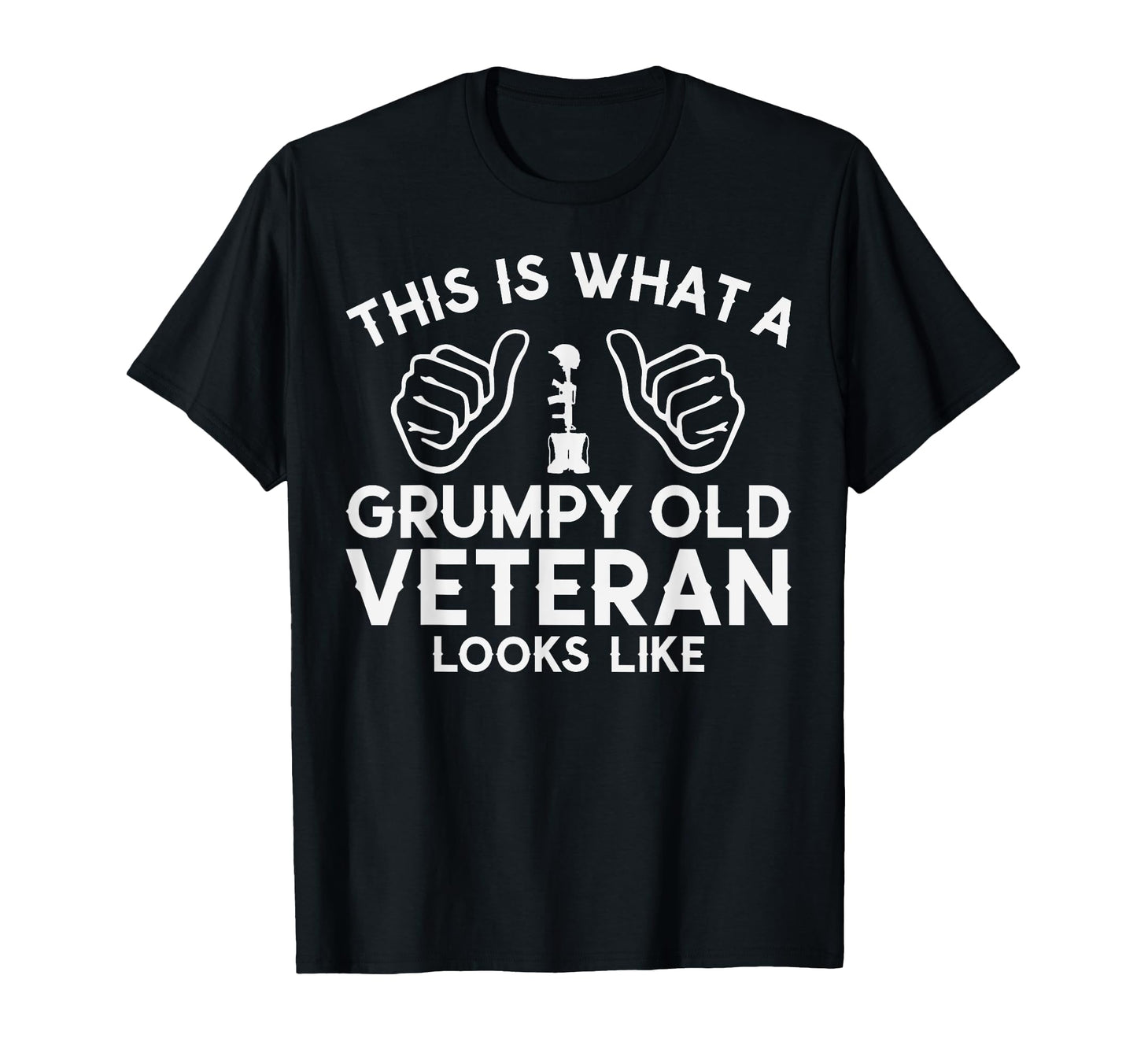 This Is What Grumpy Old Veteran Looks T-Shirt - Novelty Apparel for Adults - T-Shirt, Sweatshirt, Hoodie