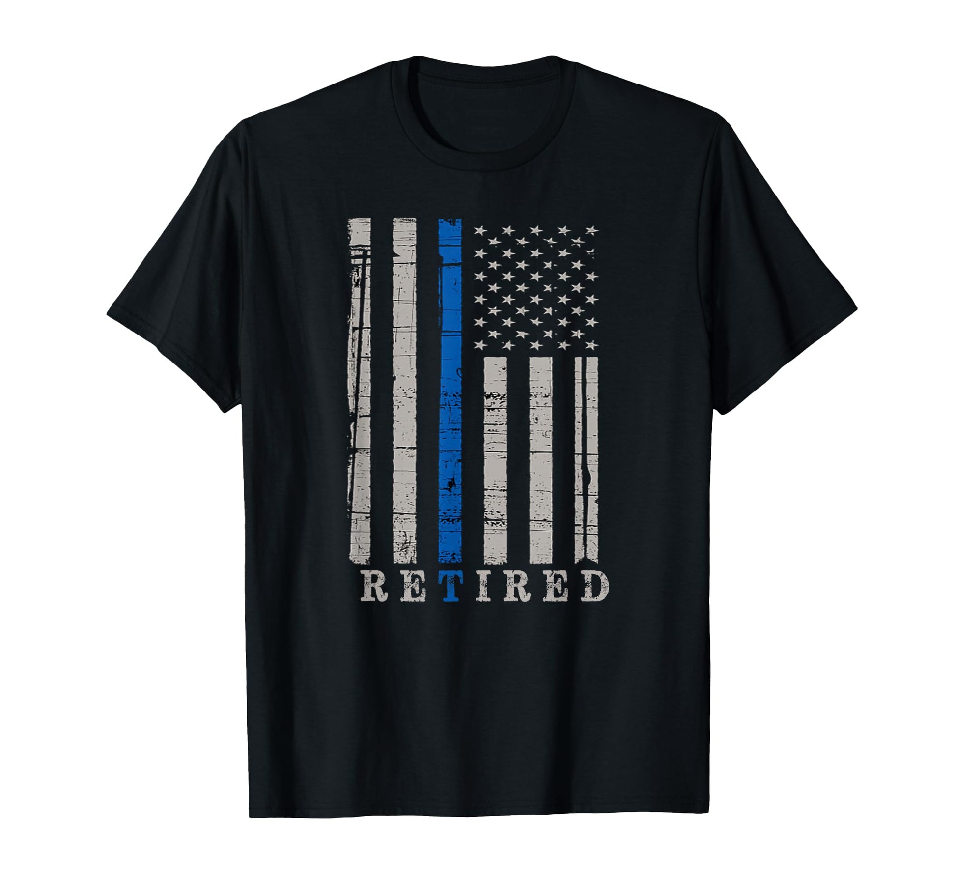 Retired Police Officer Thin Blue T-Shirt - Aesthetic Graphic Men Women - T-Shirt, Sweatshirt, Hoodie