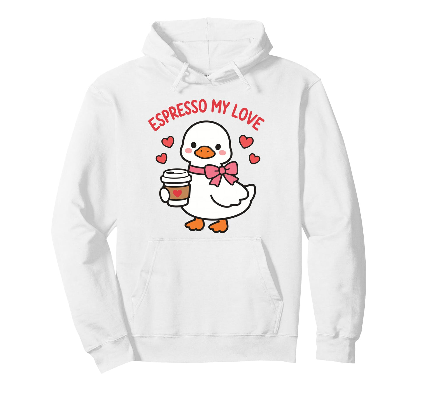 Espresso My Love Goose Coffee Pun Hoodie - Aesthetic Graphic for Adults - T-Shirt, Sweatshirt, Hoodie