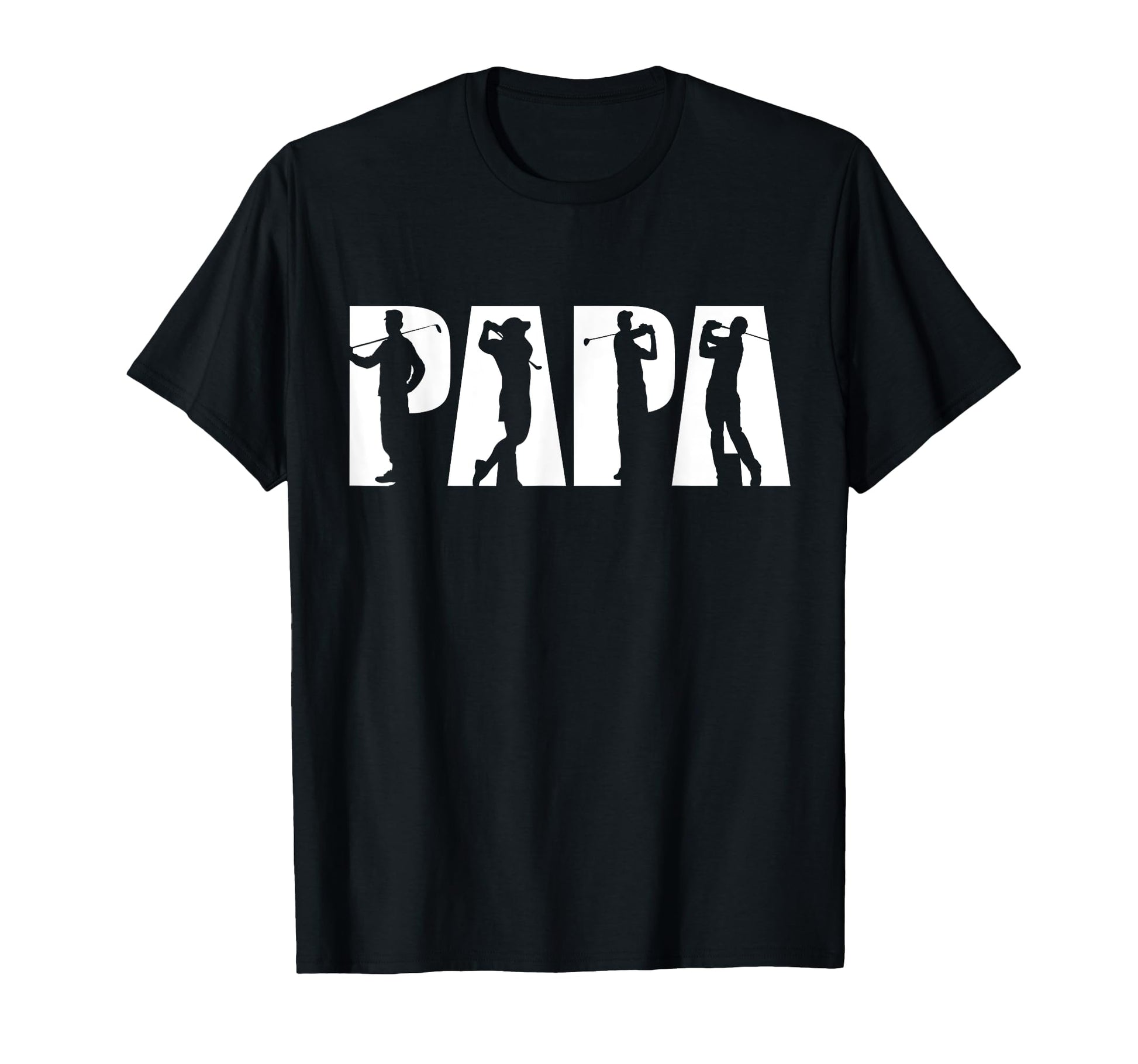 Mens Papa Golfer Silhouette Fathers T-Shirt - Trendy Graphic for Adults - T-Shirt, Sweatshirt, Hoodie