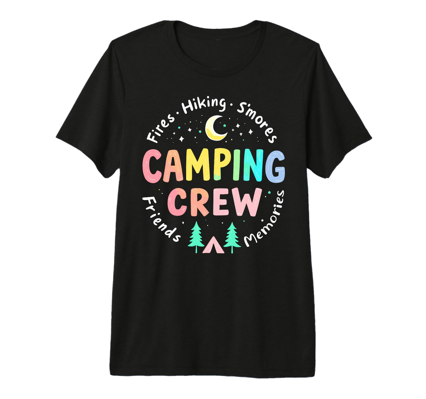 Camping Crew Group Matching Funny Hiking T-Shirt - Minimalist Print Unisex - T-Shirt, Sweatshirt, Hoodie
