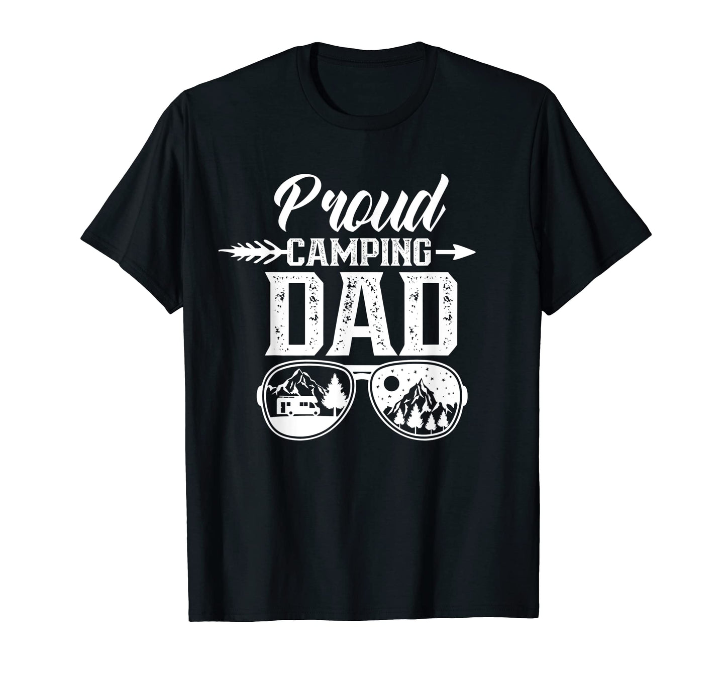 Proud Camping Dad Camper Camp Father T-Shirt - Trendy Graphic for Adults - T-Shirt, Sweatshirt, Hoodie