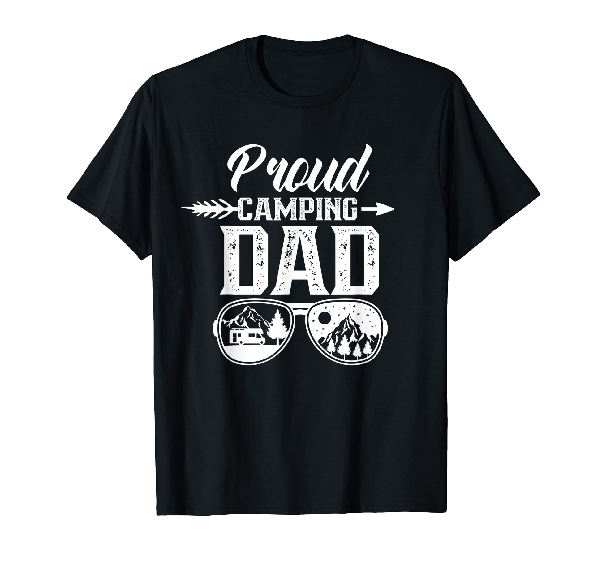 Proud Camping Dad Camper Camp Father T-Shirt - Trendy Graphic for Adults - T-Shirt, Sweatshirt, Hoodie