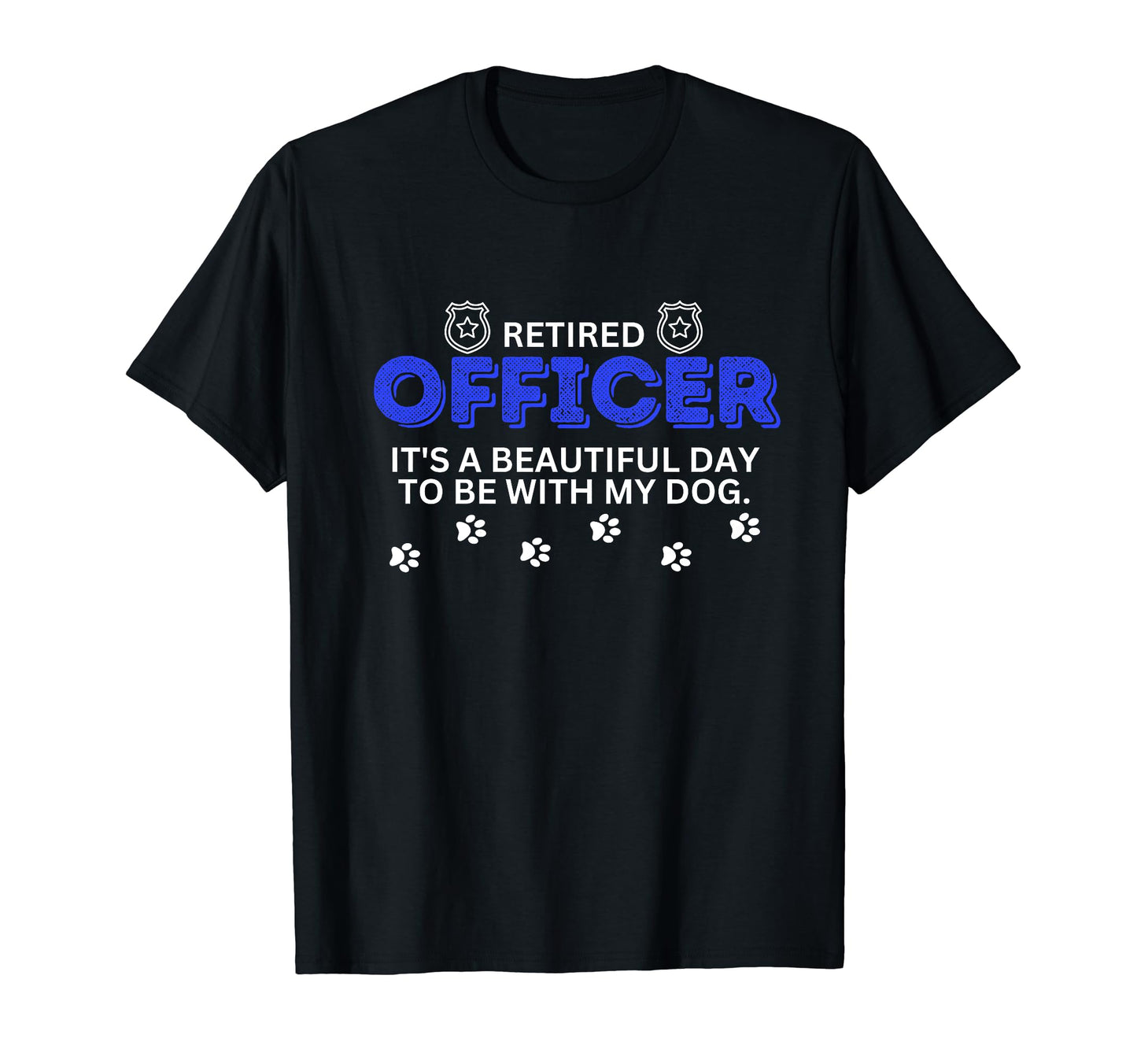 Retired Police Officer Thin Blue Beautiful T-Shirt - Graphic Print Unisex - T-Shirt, Sweatshirt, Hoodie