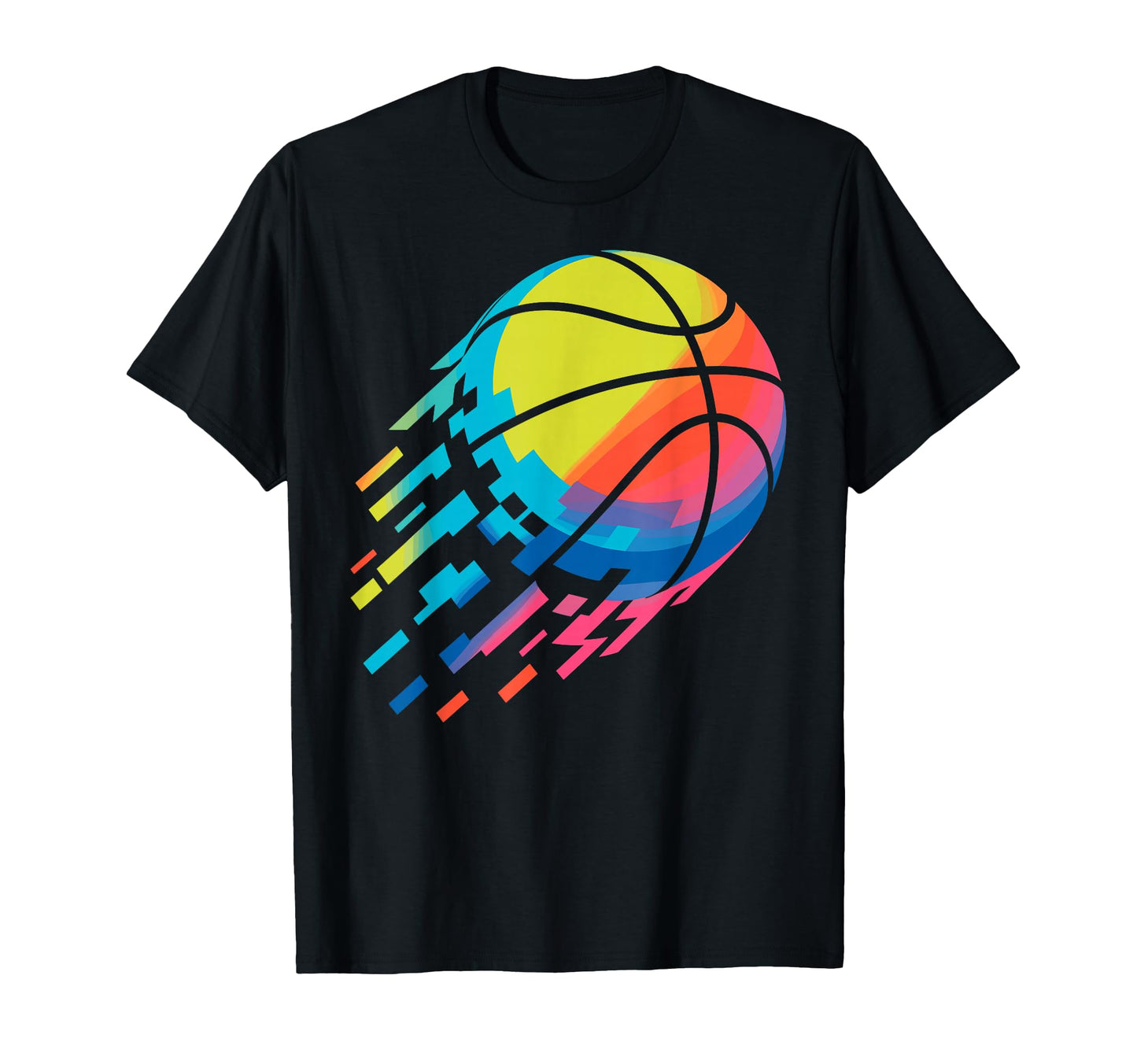 Colorful Basketball Ball Basketball T-Shirt - Custom Art Print Men Women - T-Shirt, Sweatshirt, Hoodie