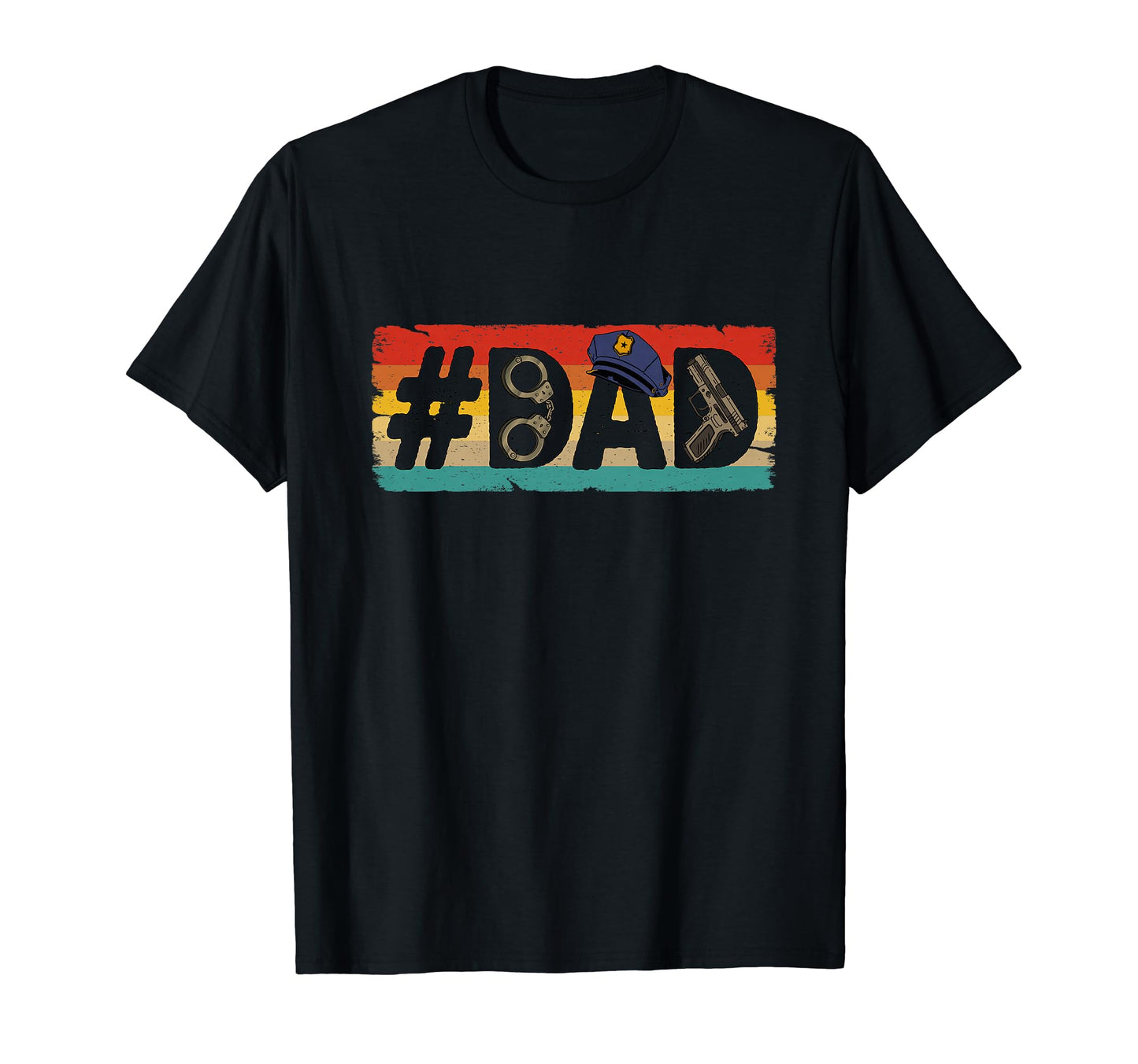 Dad Costume Police Officer Job Fathers T-Shirt - Custom Art Print Unisex - T-Shirt, Sweatshirt, Hoodie