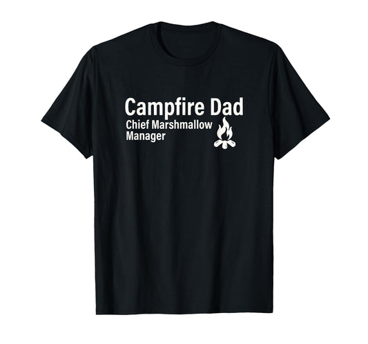 Campfire Dad Chief Marshmallow T-Shirt - Fun Novelty Design Men Women - T-Shirt, Sweatshirt, Hoodie
