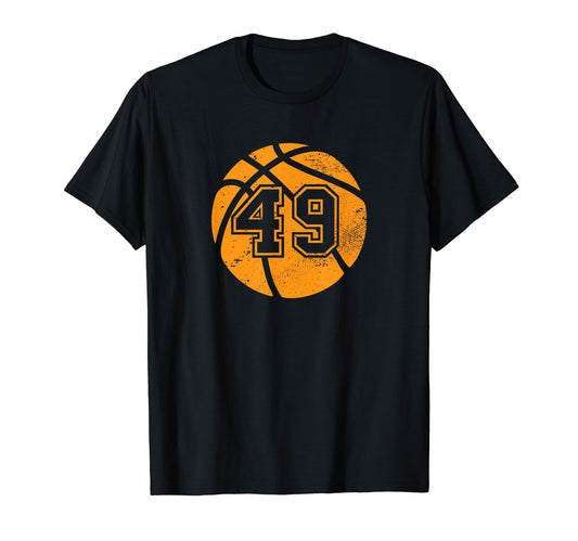 Basketball Player 49 Basketball Mom Dad T-Shirt - Minimalist Print Unisex - T-Shirt, Sweatshirt, Hoodie