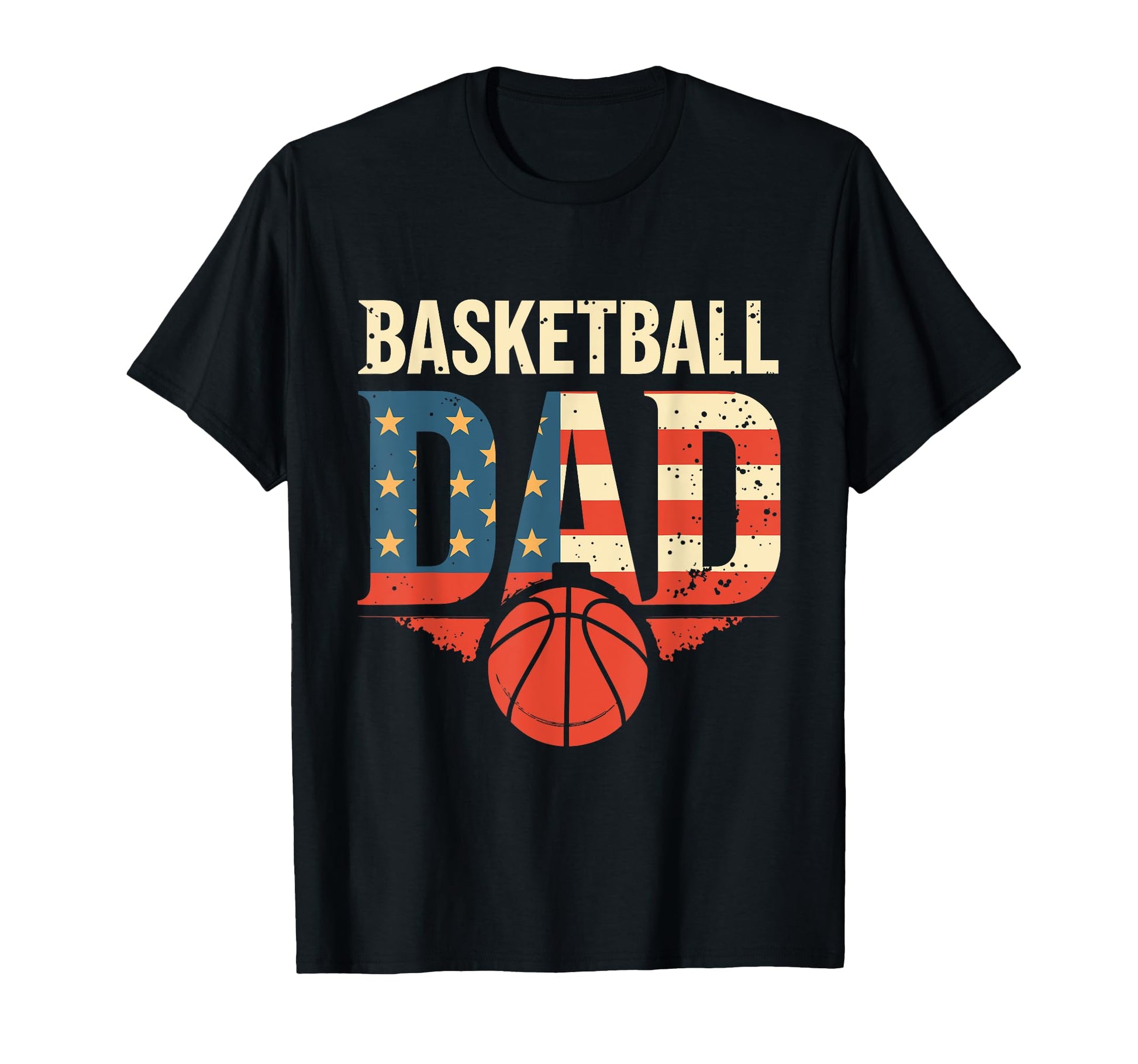 Basketball Dad American Flag T-Shirt - Unique Graphic Men Women - T-Shirt, Sweatshirt, Hoodie