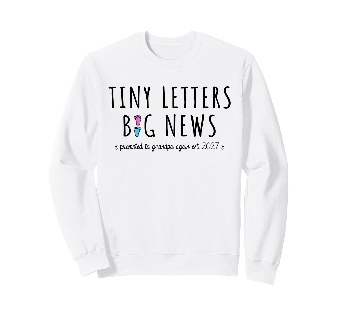 2Nd Time Grandpa Announcement Sweatshirt - Custom Art Print Unisex - T-Shirt, Sweatshirt, Hoodie