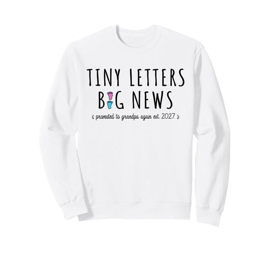 2Nd Time Grandpa Announcement Sweatshirt - Custom Art Print Unisex - T-Shirt, Sweatshirt, Hoodie