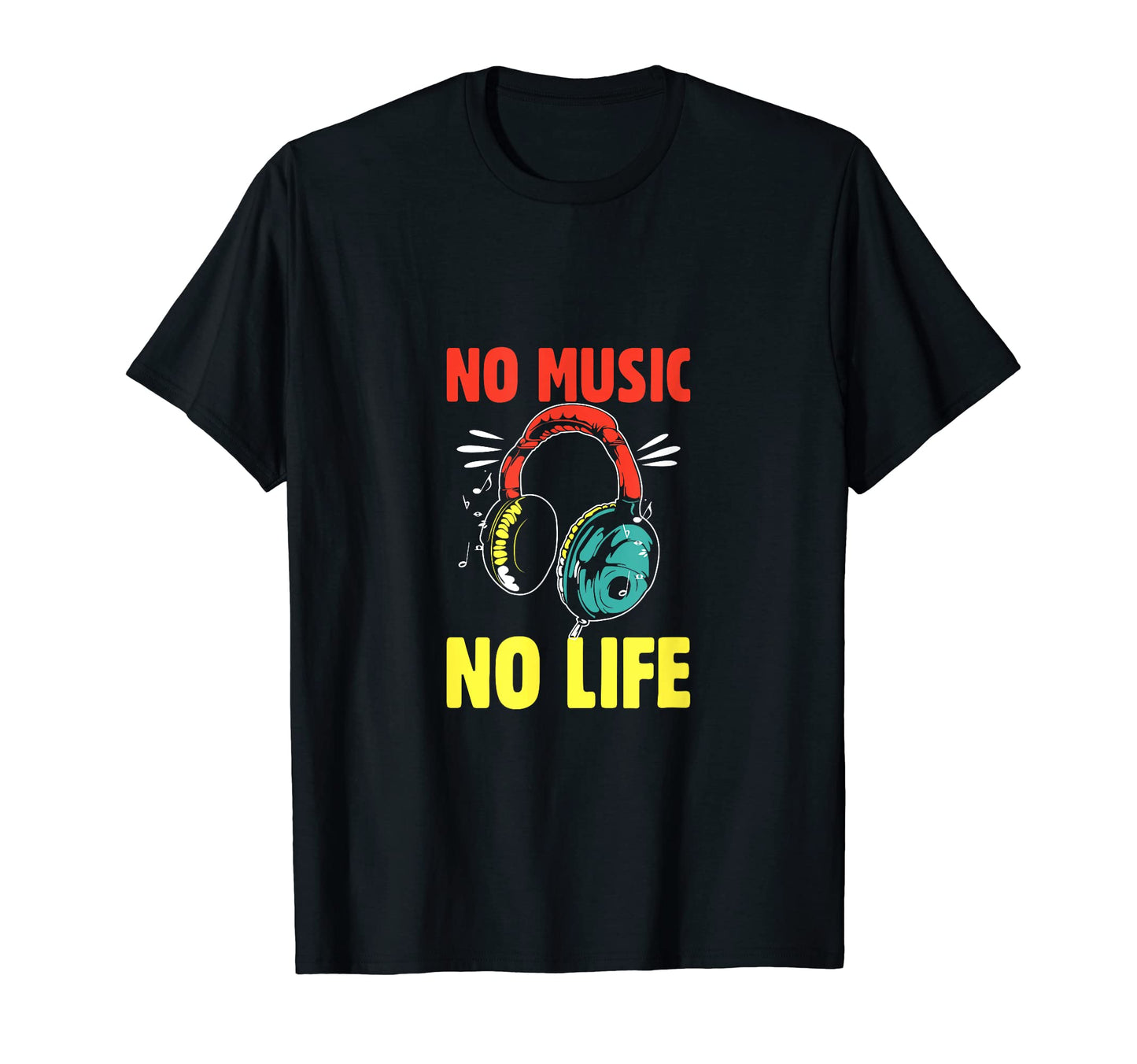 No Music No Life Music Lover Musician T-Shirt - Minimalist Print Men Women - T-Shirt, Sweatshirt, Hoodie