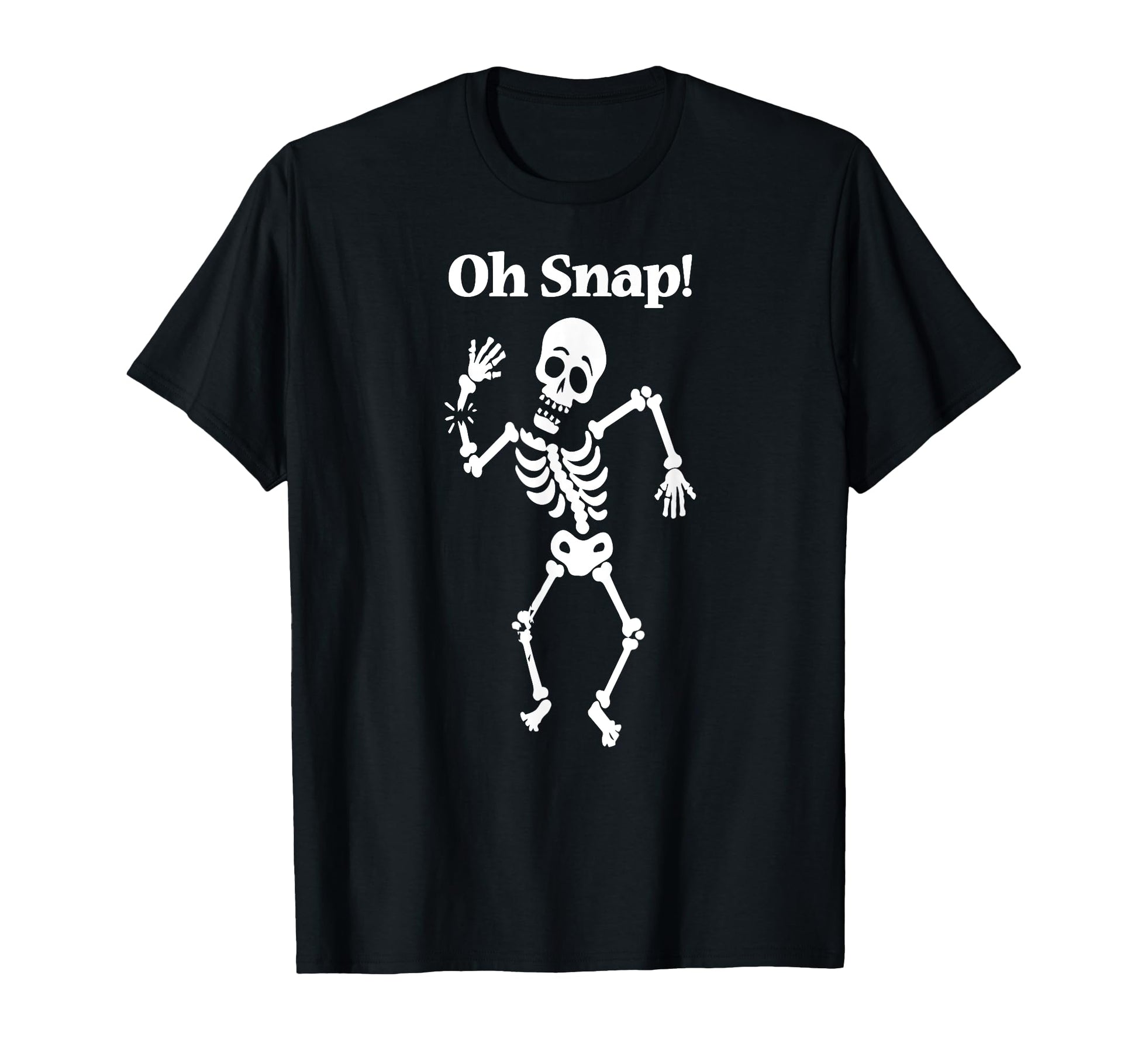 Funny Skeleton Halloween Oh Snap Pop T-Shirt - Custom Art Print Men Women - T-Shirt, Sweatshirt, Hoodie
