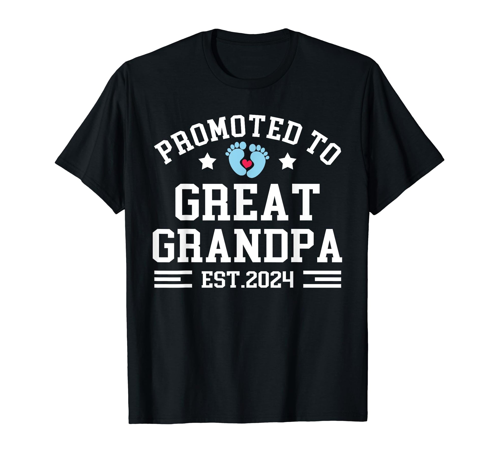 Promoted To Great Grandpa Est 2024 T-Shirt - Custom Art Print Men Women - T-Shirt, Sweatshirt, Hoodie