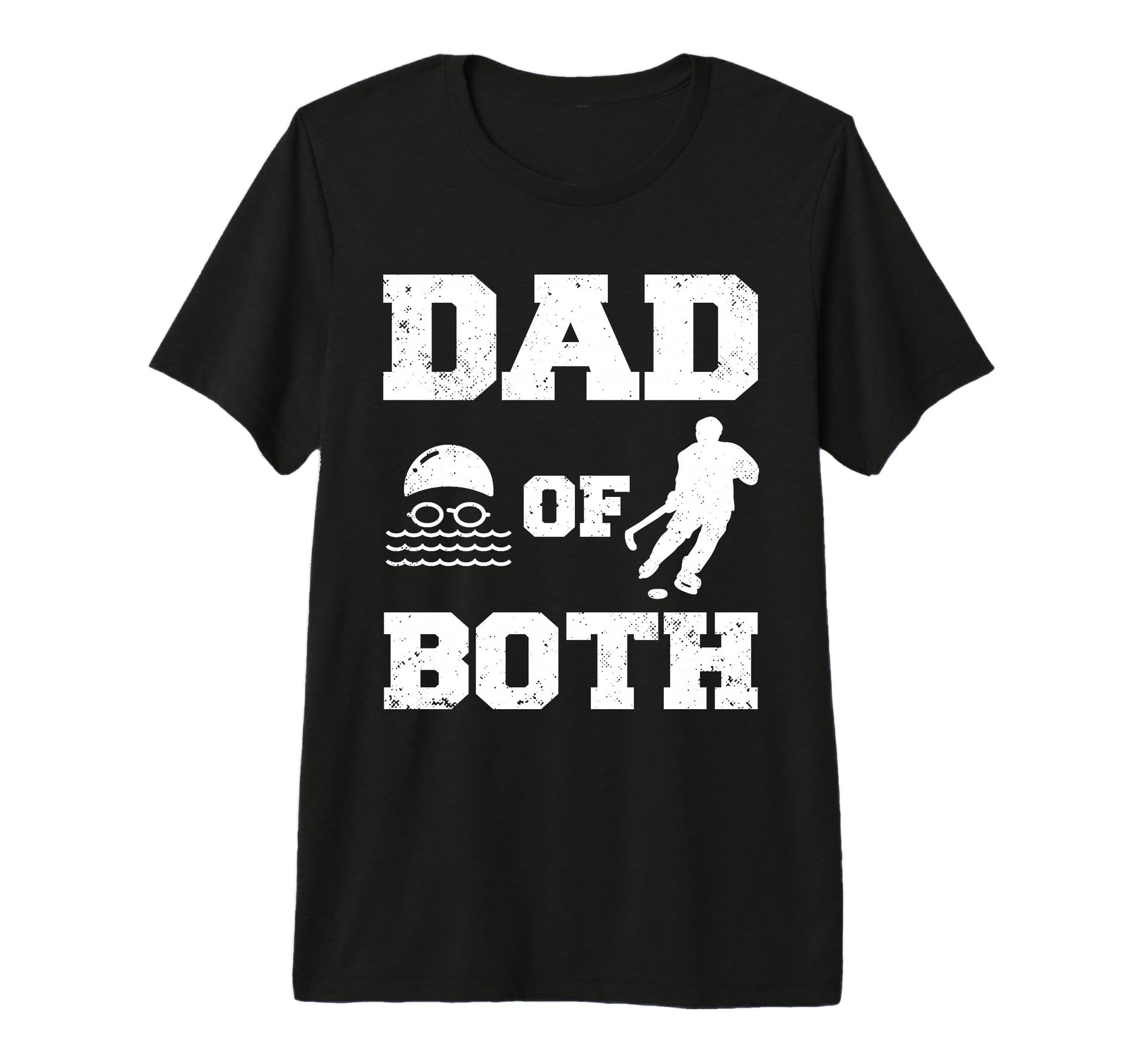 Mens Dad Both Funny Swim Hockey Dad T-Shirt - Unique Graphic for Adults - T-Shirt, Sweatshirt, Hoodie