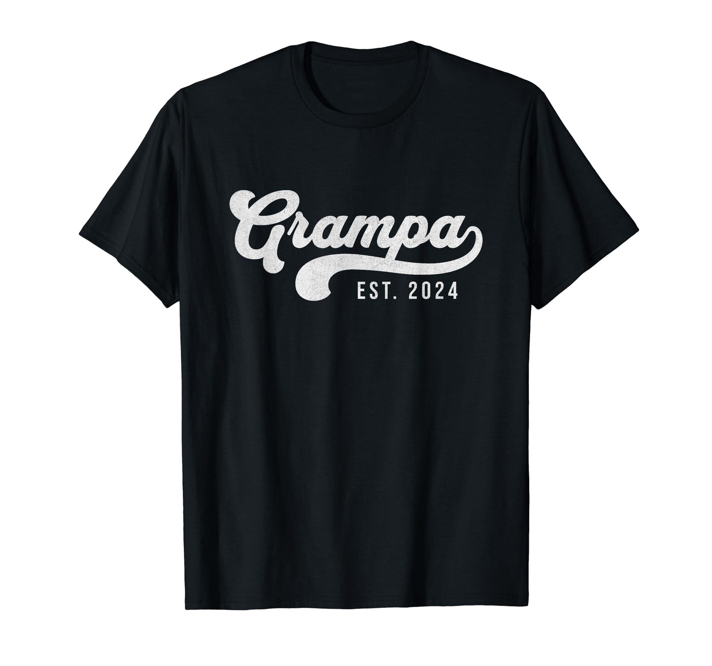 Grampa Est 2024 New Grandpa Promoted To T-Shirt - Novelty Apparel Unisex - T-Shirt, Sweatshirt, Hoodie