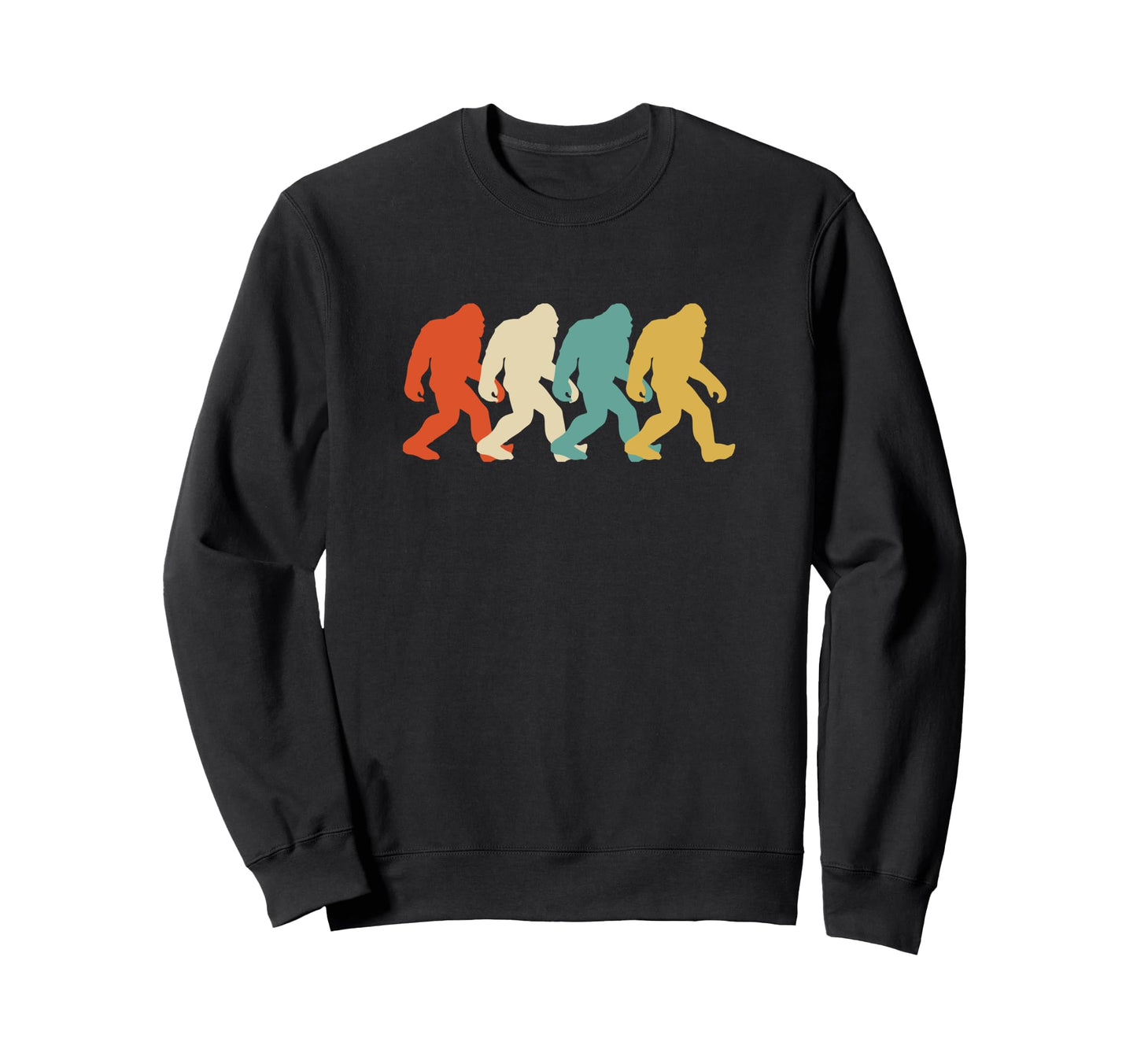 Bigfoot Silhouette Colorful Cryptid Sweatshirt - Fun Novelty Design Unisex - T-Shirt, Sweatshirt, Hoodie