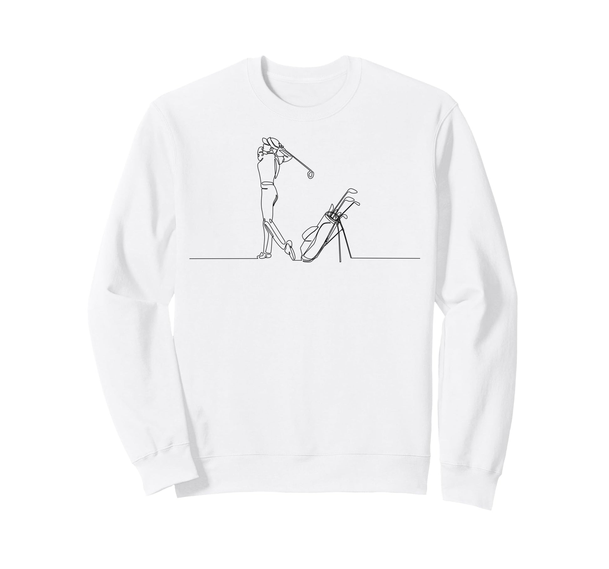 One Line Golf Players Vibes Golfer Sweatshirt - Trendy Graphic Men Women - T-Shirt, Sweatshirt, Hoodie