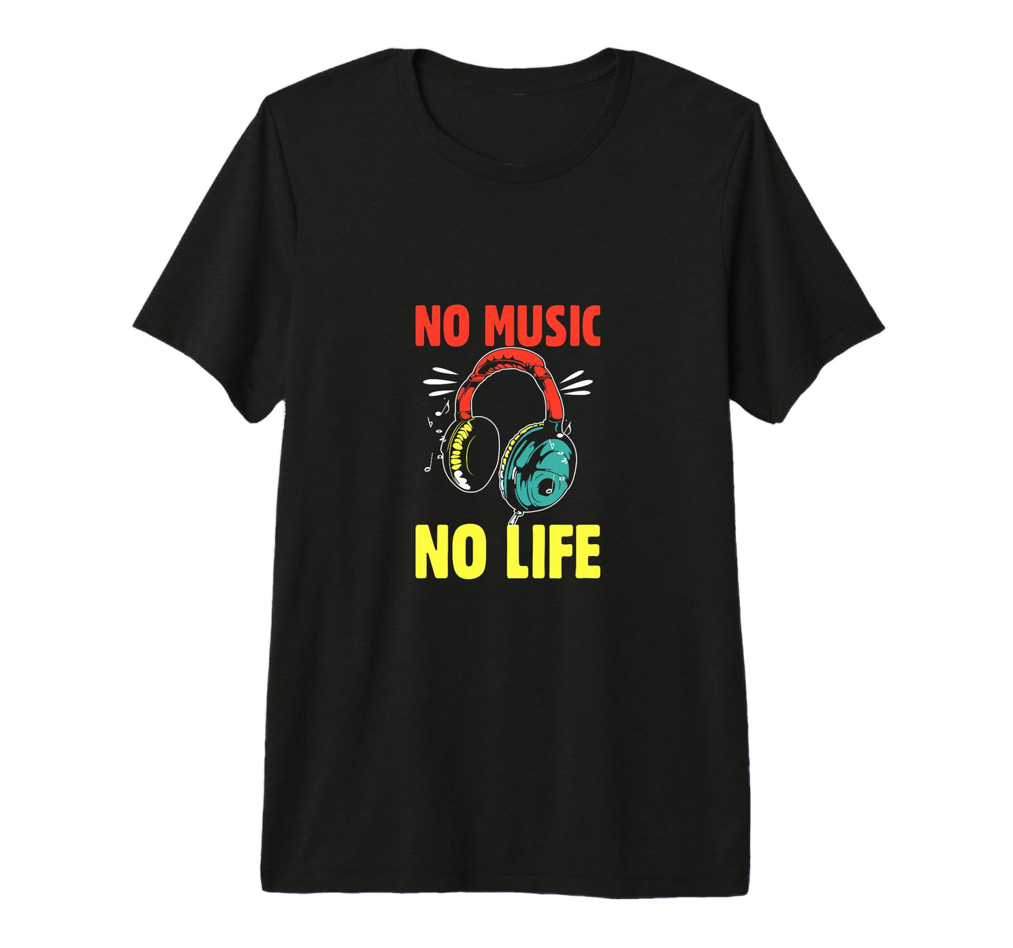 No Music No Life Music Lover T-Shirt - Aesthetic Graphic for Adults - T-Shirt, Sweatshirt, Hoodie