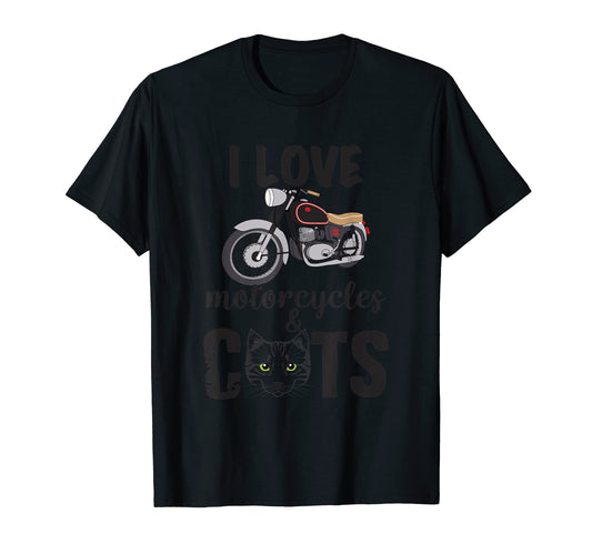 Biker Shirts Cats Motorcycles Tees T-Shirt - Streetwear Style for Adults - T-Shirt, Sweatshirt, Hoodie