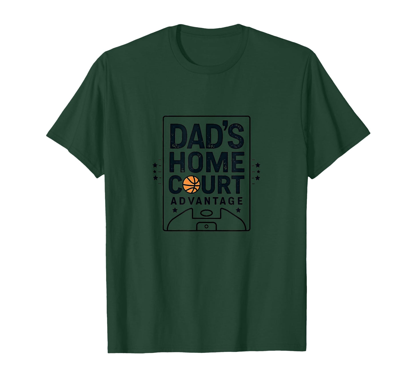 Dads Home Court Advantage Basketball T-Shirt - Custom Art Print Unisex - T-Shirt, Sweatshirt, Hoodie