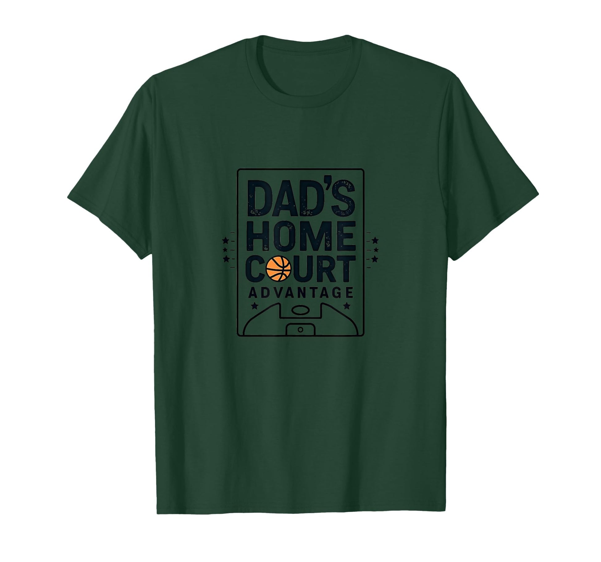 Dads Home Court Advantage Basketball T-Shirt - Custom Art Print Unisex - T-Shirt, Sweatshirt, Hoodie