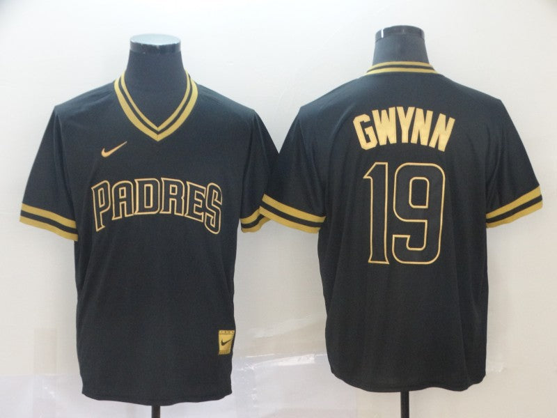 Men's San Diego Padres Tony Gwynn Black Player Jersey baseball jersey product view 1
