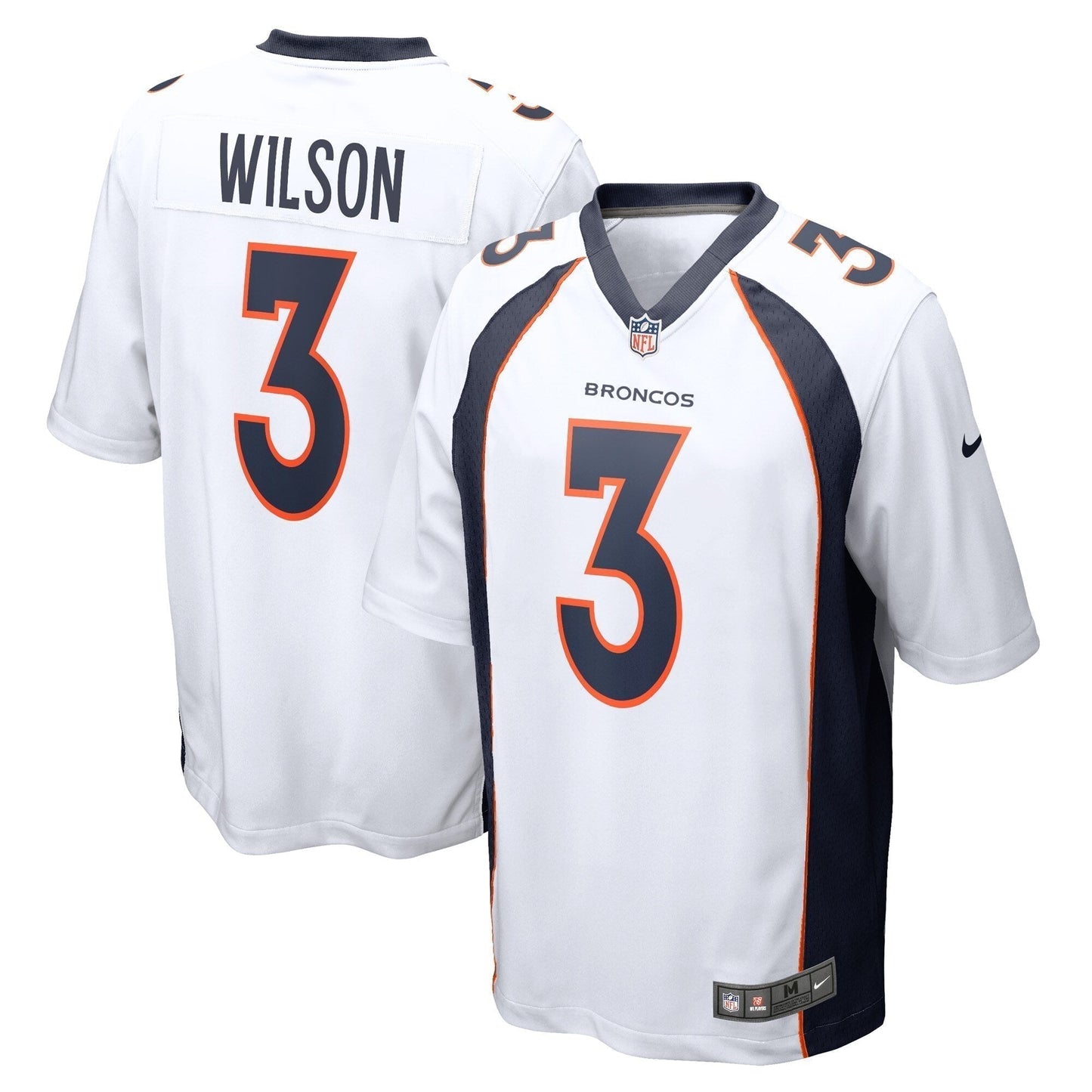 Russell Wilson Denver Broncos Game Jersey - White football jersey product view 1