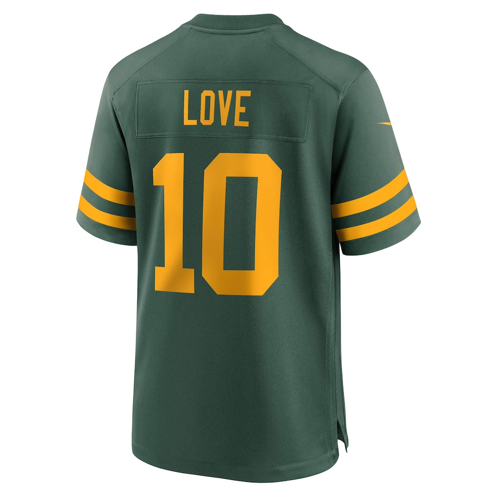 GB. Packers #10 Jordan Love Green Alternate Game Jersey basketball jersey product view 1
