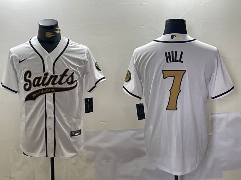 Men's New Orleans Saints Taysom Hill White Player Jersey football jersey product view 1