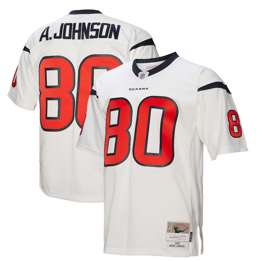 Men's Houston Texans Andre Johnson White Legacy Replica Jersey football jersey product view 1