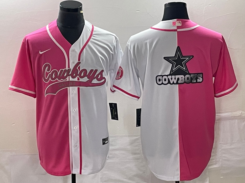 Men's Dallas Cowboys Pink/White Game Jersey football jersey product view 1