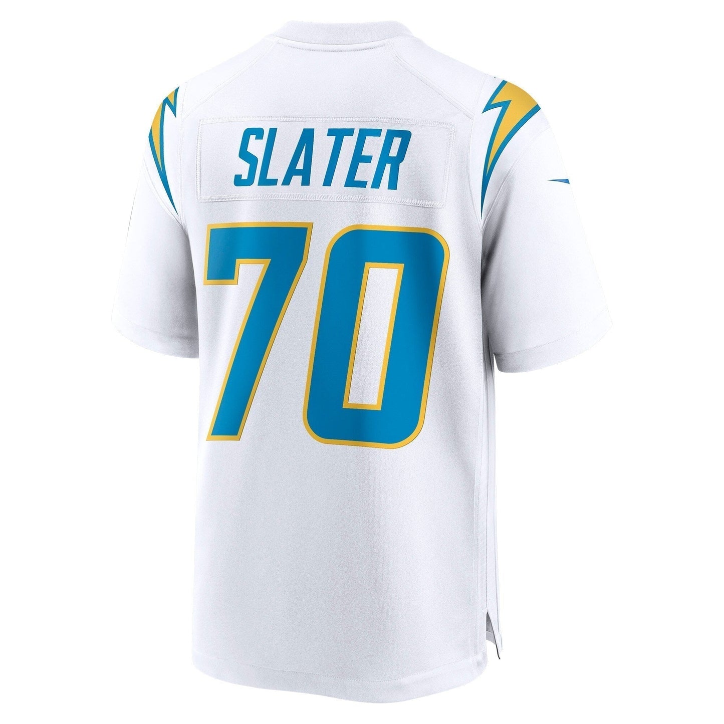 Rashawn Slater Los Angeles Chargers Game Jersey - White football jersey product view 3