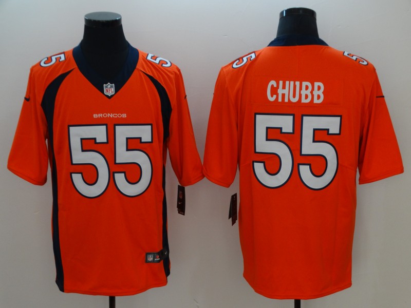 Men's Denver Broncos Bradley Chubb #55 Orange Game Jersey1 football jersey product view 1