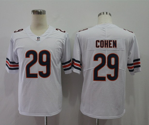 Men's Chicago Bears Tarik Cohen #29 White Player Game Jersey1 football jersey product view 1