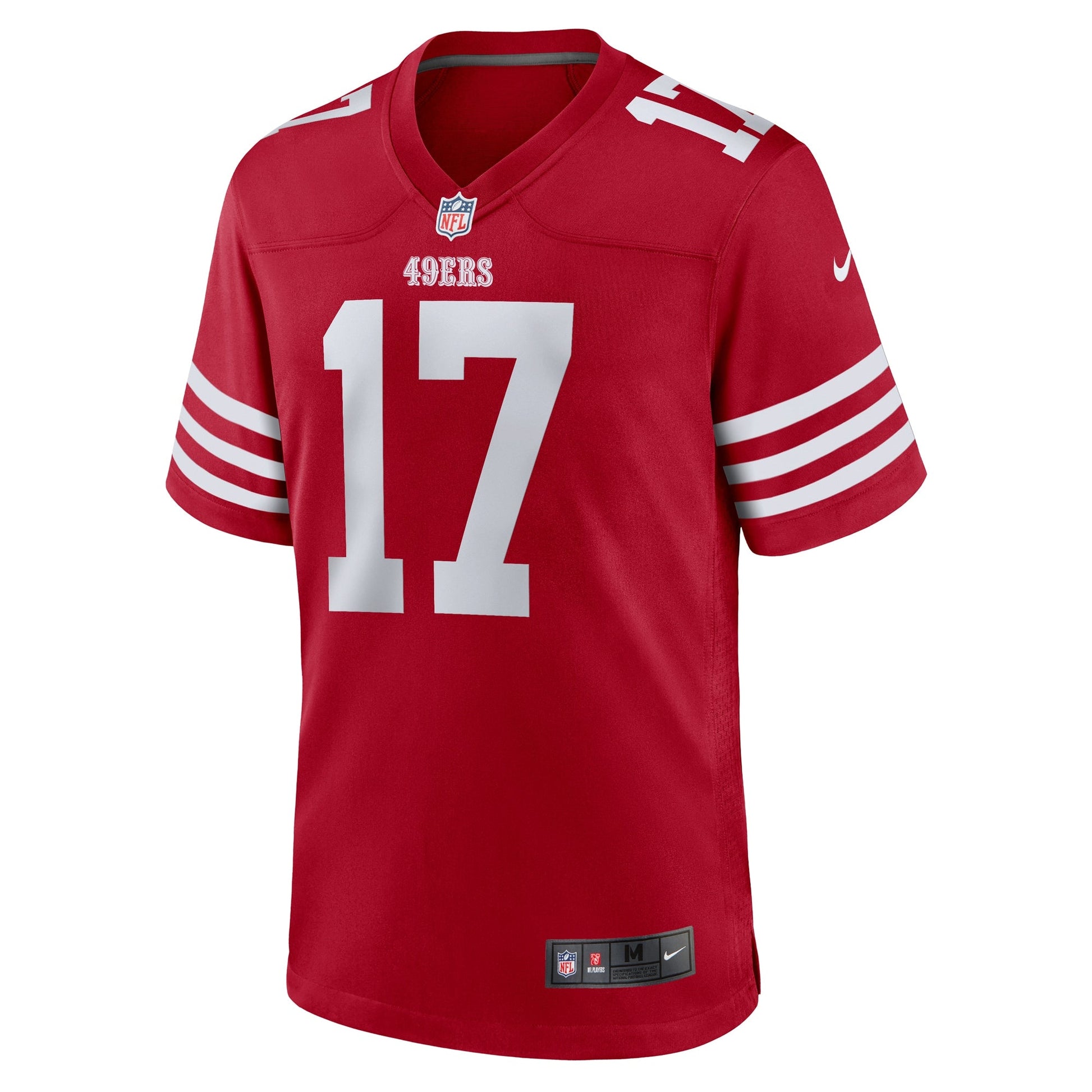 Brandon Allen San Francisco 49ers Game Jersey - Scarlet football jersey product view 2