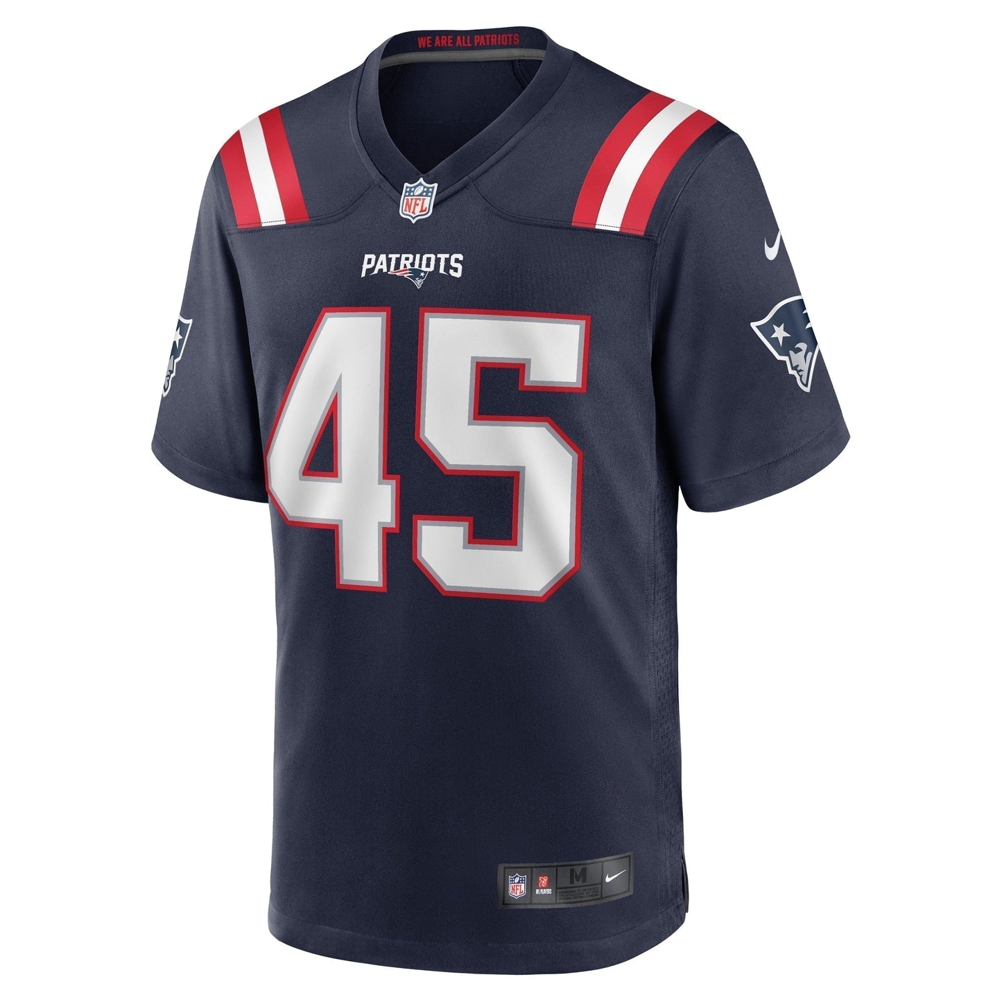 Chris Board New England Patriots Game Jersey - Navy football jersey product view 2