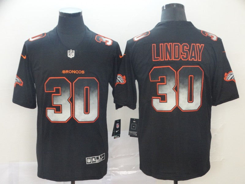 Men's Denver Broncos Phillip Lindsay #30 Black Player Game Jersey1 football jersey product view 1