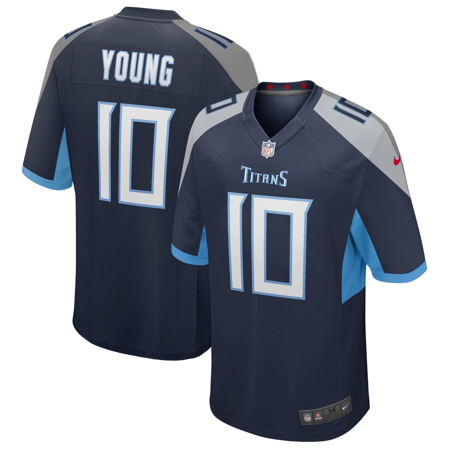 Tennessee Titans Vince Young Navy Game Retired Player Jersey football jersey product view 1